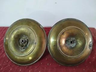 Pareja Candelabros Bronce con Asa