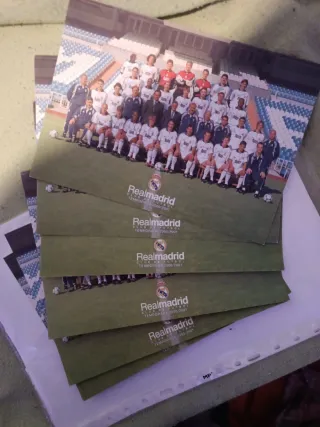 5 Postales  Real Madrid Temporada 2000/2001