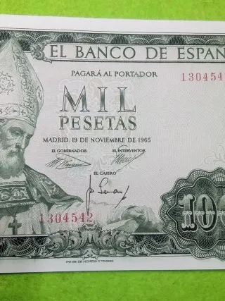 Billete 1000 Pesetas Banco España 1965 sin serie
