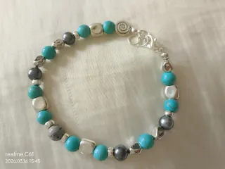 Bracciale uomo pasta turchese ematite