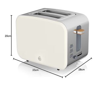 Tostadora Swan Nordic Blanca y Gris