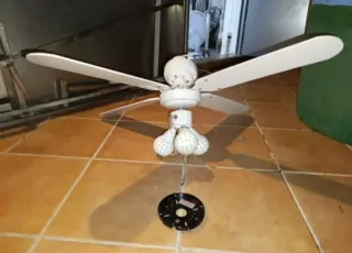 Ventilador de techo blanco