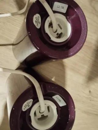 2 lampade Ikea Lykta Rosso Trasparente