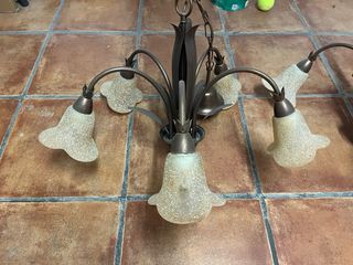 Coppia di lampade da soffitto in stile rustico/classico