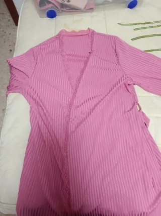 Bata de mujer rosa talla única