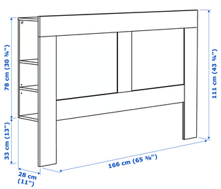 Cabecero Ikea Blanco con Almacenaje