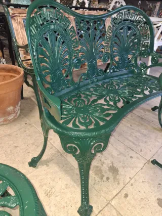 Conjunto Mesa y Sillas Jardín Hierro Forjado