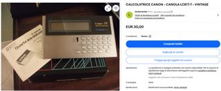 Calculadora Canon Quartz LC Deluxe