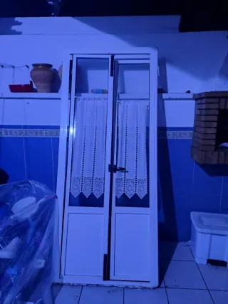 Puerta doble patio aluminio