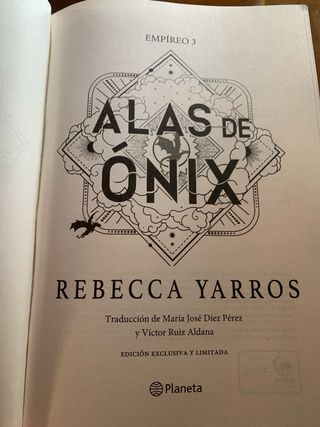 Edición exclusiva y limitada de Alas de Ónix