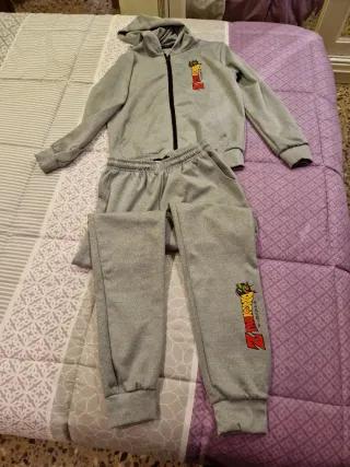 Chándal Dragon Ball Niño Talla 16 Gris