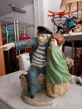 Figura Lladro Pescador con Niña