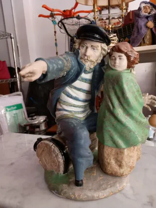 Figura Lladro Pescador con Niña