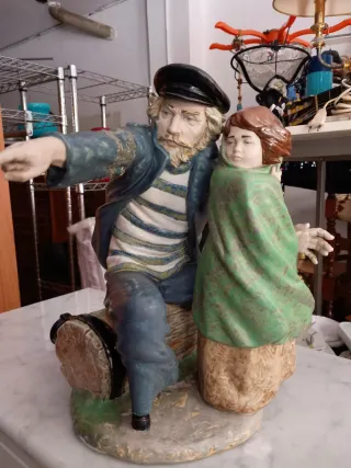 Figura Lladro Pescador con Niña