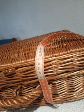 Cesta de mimbre para montaña y playa 15.x40