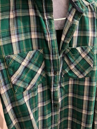 Camisa de cuadros verde talla S