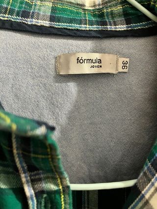 Camisa de cuadros verde talla S