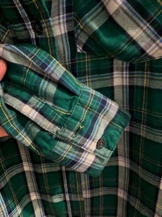 Camisa de cuadros verde talla S