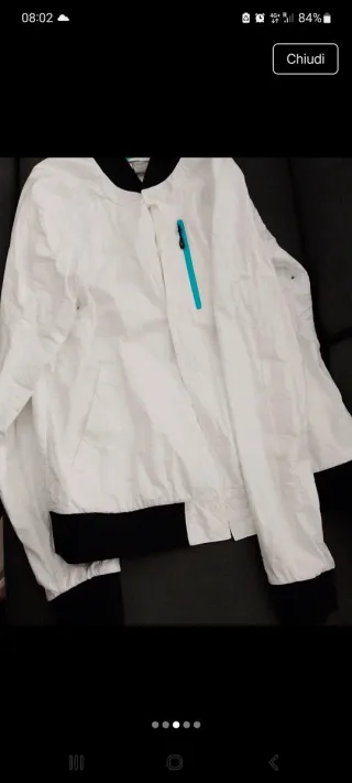 Giacca a vento uomo bianca e nera