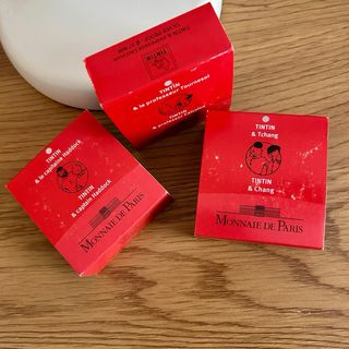 Lote 3 monedas plata Tintín