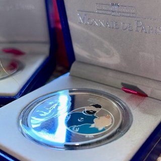 Colección de 3 monedas plata Tintín