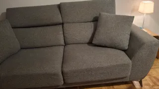 Sofá 3 plazas extensible gris