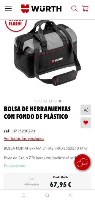 Bolsa portaherramientas Würth