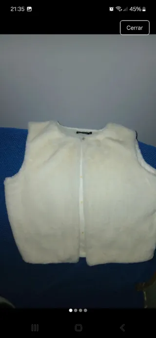 Chaleco blanco de pelo sintético