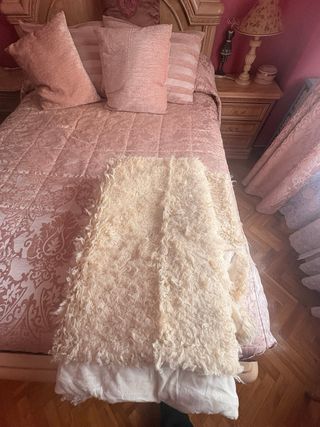 Manta Zara Home Beige/Rosa