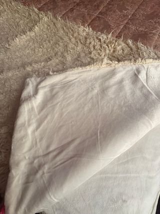 Manta Zara Home Beige/Rosa