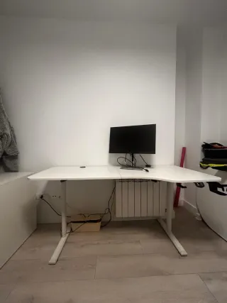 Mesa Escritorio Elevable Blanca