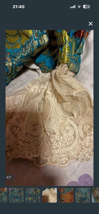 Traje de fallera con 2 corpiños y zapatos