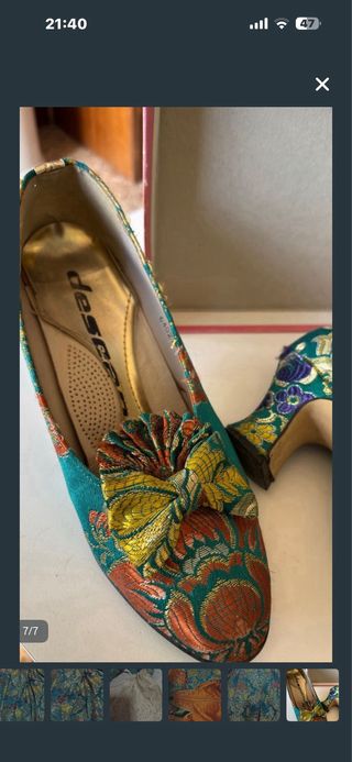 Traje de fallera con 2 corpiños y zapatos