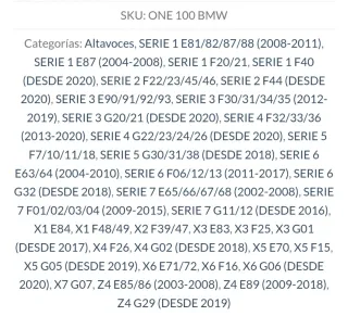 Altavoces Gladen One 100 BMW