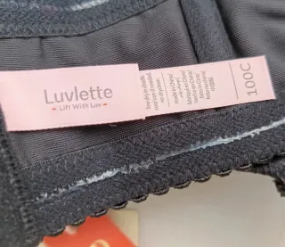 Sujetador Luvlette Negro con Encaje