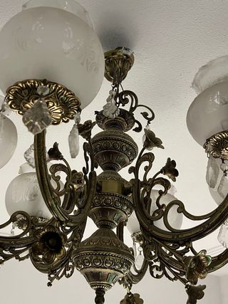 Lámpara de techo neoclásica dorada