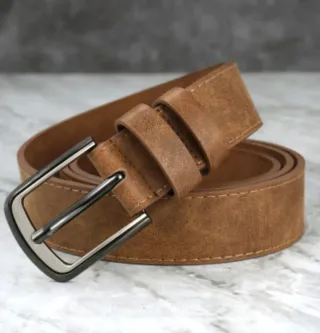 Cinturón Piel Hombre Clásico 110cm Marrón