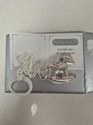 Appendino per ciuccio a dondolo Argentum