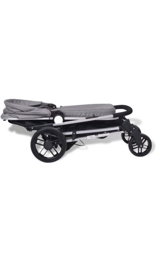 Carrito y silla de paseo gris y negro