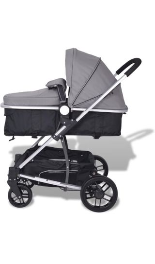 Carrito y silla de paseo gris y negro