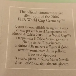 Moneta commemorativa 5 Euro FIFA World Cup 2006