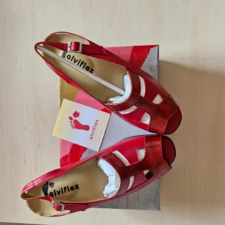 Zapatos Alviflex Mujer Talla 40 Rojo comodos