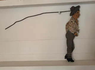 Marioneta Antigua Articulada de Madera