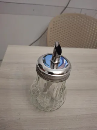 Zuccheriera in vetro con dosatore acciaio