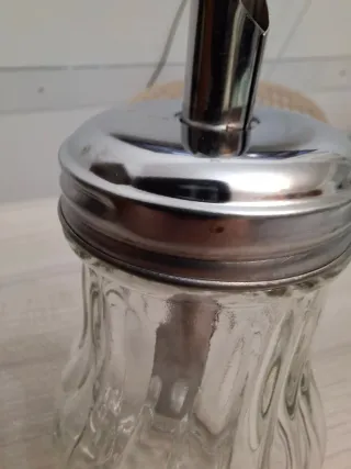 Zuccheriera in vetro con dosatore acciaio