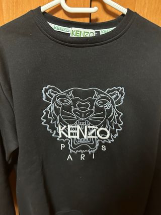 Sudadera Kenzo Negra con Logo Tigre