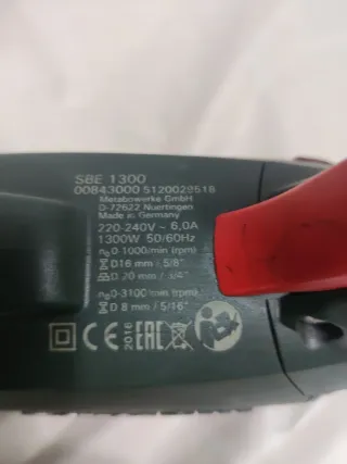 Taladro percutor Metabo SBE 1300W