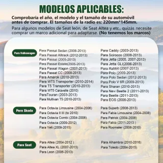 Radio Coche Android 2GB+32GB Pantalla Táctil