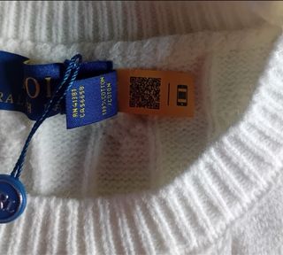 Jersey Polo Ralph Lauren Trenzado Blanco Talla M