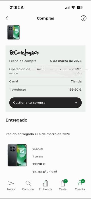Xiaomi Redmi Note 15 256GB Negro